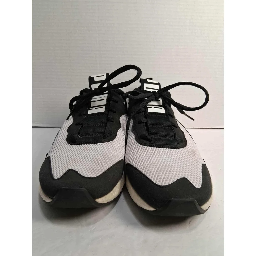 Puma NRGY Knit Running Shoes Black White Mens Size‎ 9 Athletic Sneakers READ
